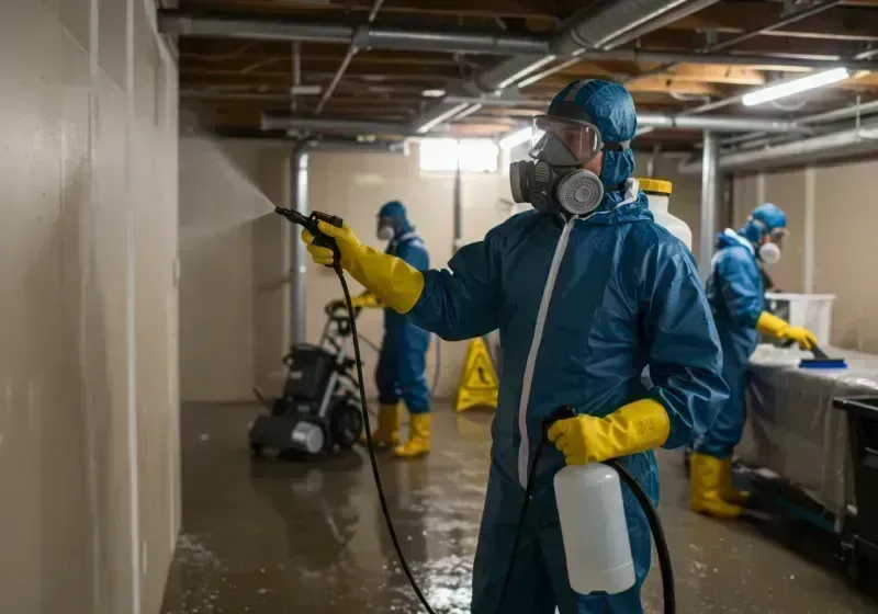 Basement Sanitization and Antimicrobial Treatment process in San Bruno, CA