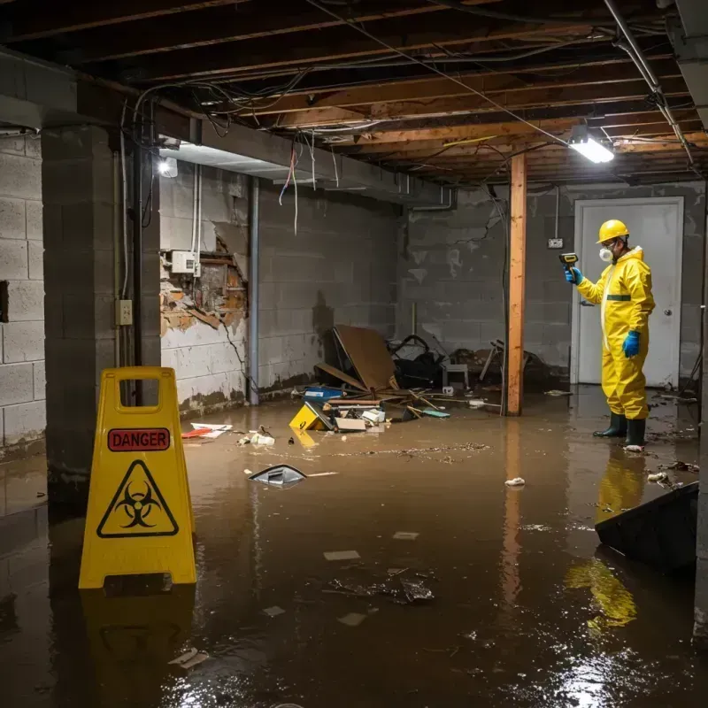 Flooded Basement Electrical Hazard in San Bruno, CA Property